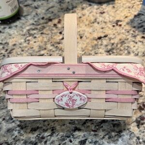 Decorative Basket with Pink Accents
